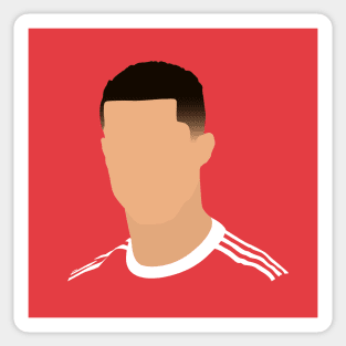 Cristiano Ronaldo Minimalistic Face Art Sticker